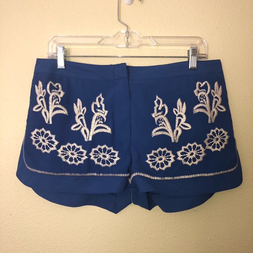 May & July Embroidered Royal Blue shorts